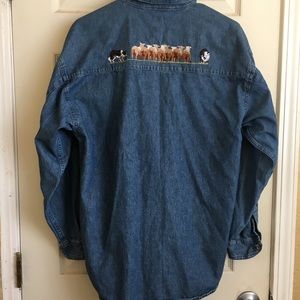 Vintage Western embroidered denim shirt